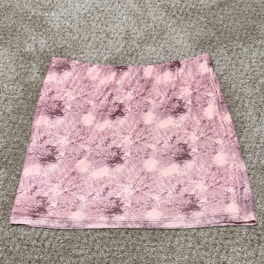 Forever 21 Pink Patterned Mini Skirt